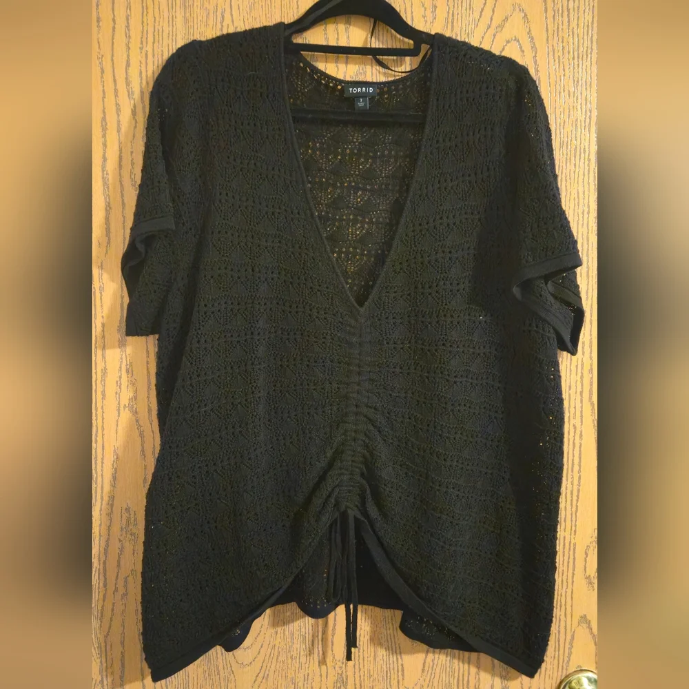 Torrid Crochet Knit Top - Picture 1 of 7